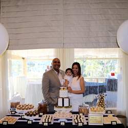 Classy Black, White & Gold Baptism - Gold