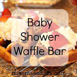 Baby Shower Waffle Bar - Baby Boy Blue and Grey