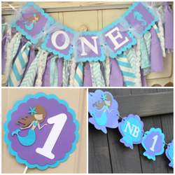 Mermaid First Birthday  - Mermaid Under the Sea