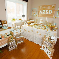Wood and Mint birthday party - Rustic