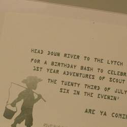 "Scout's Huck Finn Fishing Party" - Huck Finn