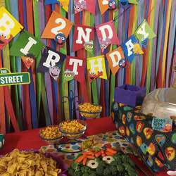 Twin's 2nd birthday Elmo Style - Sesame Street