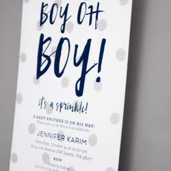 Boy oh Boy! It's a Sprinkle - Sprinkle, vintage, boy baby shower, boy oh boy
