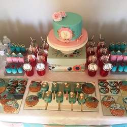 Rose & Blue Floral birthday party - floral birthday 