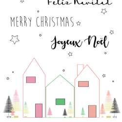FREE CHRISTMAS LABELS, PLACEMAT AND PRINTABLE PINK&GREEN PASTELS COLORS +++ FELIZ NAVIDAD +++JOYEUX NOEL +++ FREEBIES - Freebies Christmas