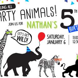 Nathan's 5th Animal birthday party - Wild Party Animal