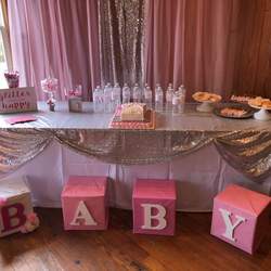 Pink and Sliver Baby Shower - Pink &Sliver