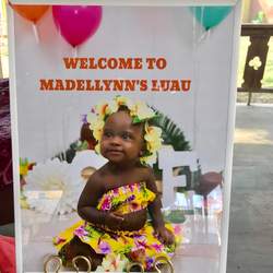 Madellynn's First Birthday Luau - Baby Moana