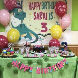 Sarai’s Dino-Mite Birthday Party  - Girl Dinosaur 