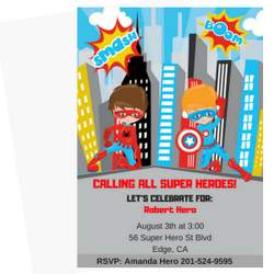 Free Printable Super Hero Birthday Party - Super Hero