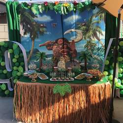 Zaylah and Venezia birthday  - Moana / luau 