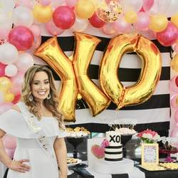Shelbi's Kate Spade Inspired Bridal Shower - Pink, Black, White, Gold