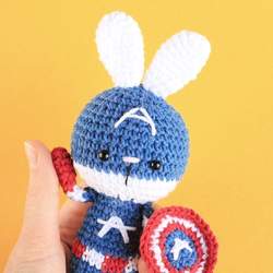Captain America crochet doll, SuperHero birthday party, Comics inspired plush toys, Birthday gift, Amigurumi super hero, little boy hero - Superheroes