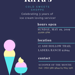 Kirra’s Frozen Sweet Shoppe - Ice Cream Party