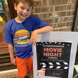 Pandemic Backyard Movie Party  - Backyard Movie Night for my 11 yr old