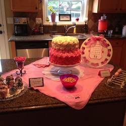 Alison’s baby shower - Pink & navy alphabets