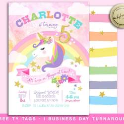 Zoes Unicorn Rainbow Party - Rainbow and Unicorn