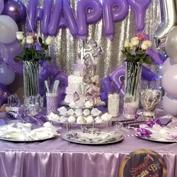 Emily"s  Quinceanera  - Purple Treats and Cake