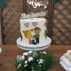 Benjamim's Baby Shower - Verde e branco