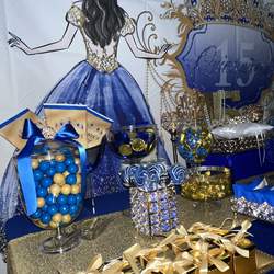 Royal Blue and Gold - Quinceanera