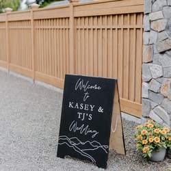 A Dream PNW Wedding on Hood Canal - Bright florals in blues and oranges