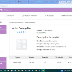 Doxycycline : Indications et Achat sans Ordonnance - Amazing Race
