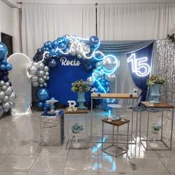 Azul - Azul y plateado 