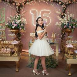 Nahir's Sweet 15th Celebration Theme: Floral Elegance in Pastel and Gold Tones - Floral Elegance in Pastel and Gold Tones