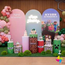 Minecraft Siblings Birthday Party - Minecraft