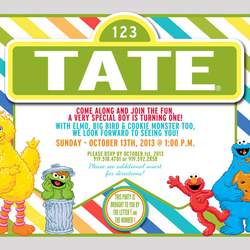 Tate’s Sesame Street 1st Birthday! Brought to you by the Letter T and the Number 1! - Sesame Street