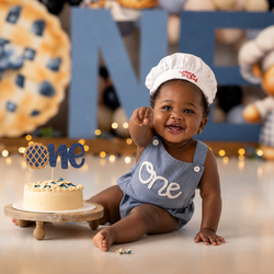 A Sweet and Elegant First Birthday Cake Smash - Elegant Neutral First Birthday