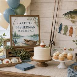 Little Fisherman Baby Shower Styling Ideas - Little Fisherman / Fishing