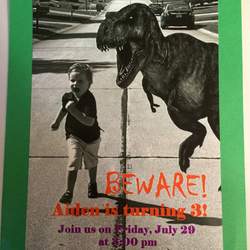 Aiden's Third Birthday Party - Dinosaur